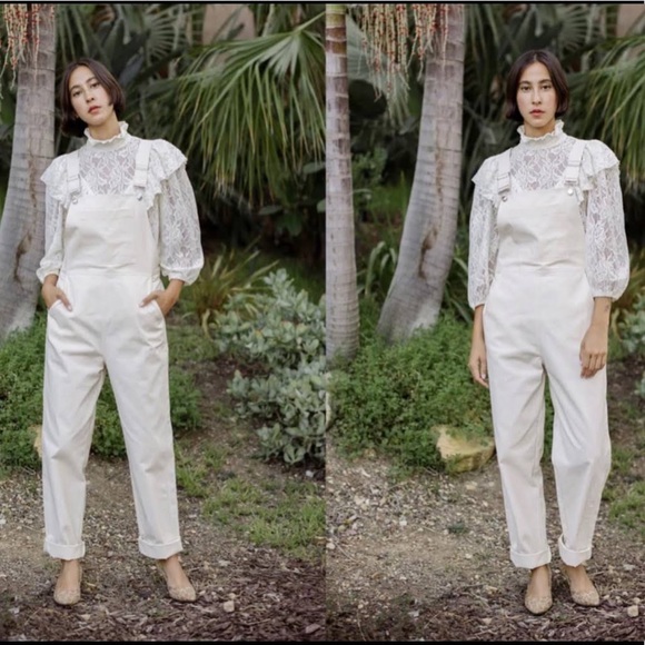 Horses Atelier Loose Overalls in Ecru, size 1 - Picture 1 of 6